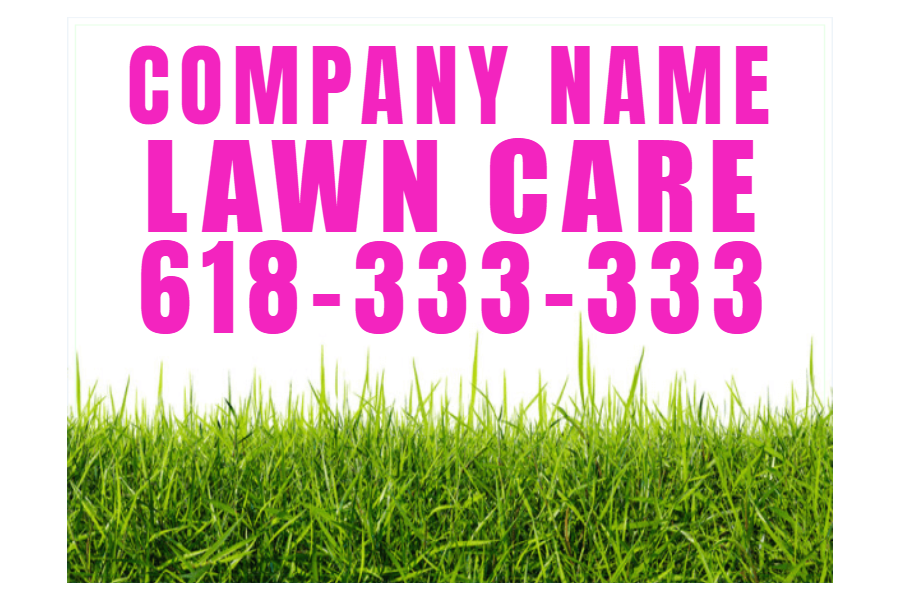 Lawncare Care Sign 18