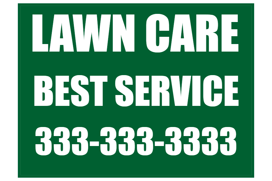 Lawncare Care Sign 9