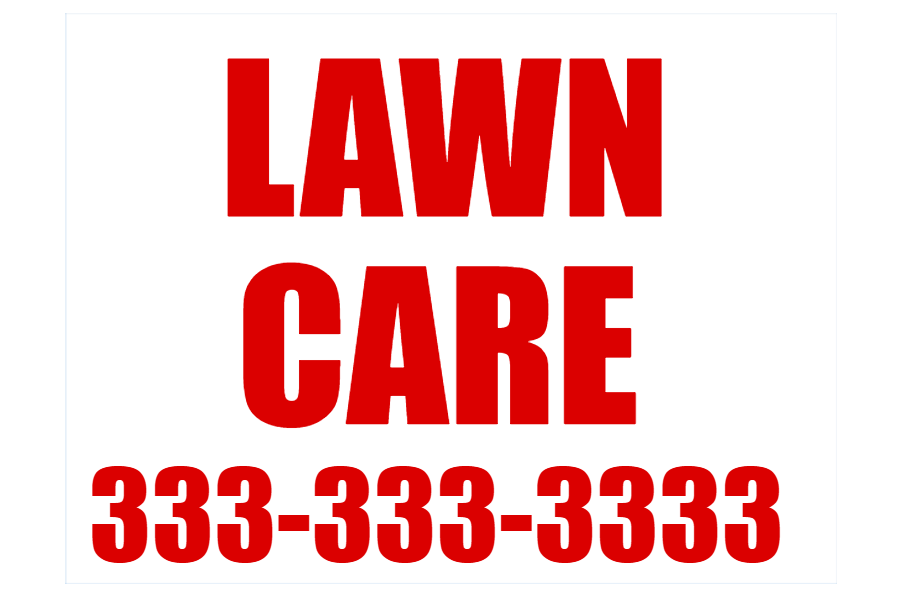 Lawncare Care Sign 14